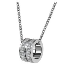 画像1: WジルコニアエタニティリングNecklace　SV (1)