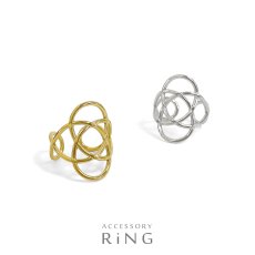 画像1: 透かし花のフリーRing (1)